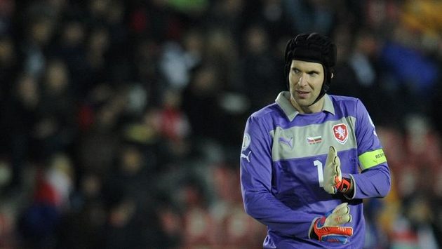 Brankář fotbalové reprezentace Petr Čech Brankář fotbalové reprezentace Petr Čech