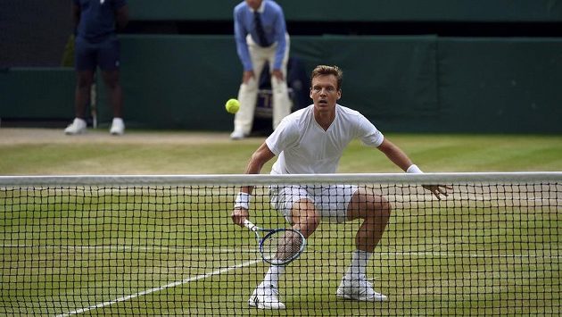 Tomáš Berdych na letošním Wimbledonu. Tomáš Berdych na letošním Wimbledonu.