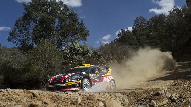 Česká posádka Martin Prokop - Jan Tománek na trati Mexické rallye. Česká posádka Martin Prokop - Jan Tománek na trati Mexické rallye.