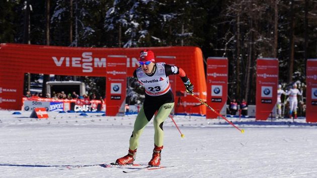 Běžkyně na lyžích Eva Vrabcová-Nývltová při sprintu v Lenzerheide. Běžkyně na lyžích Eva Vrabcová-Nývltová při sprintu v Lenzerheide.
