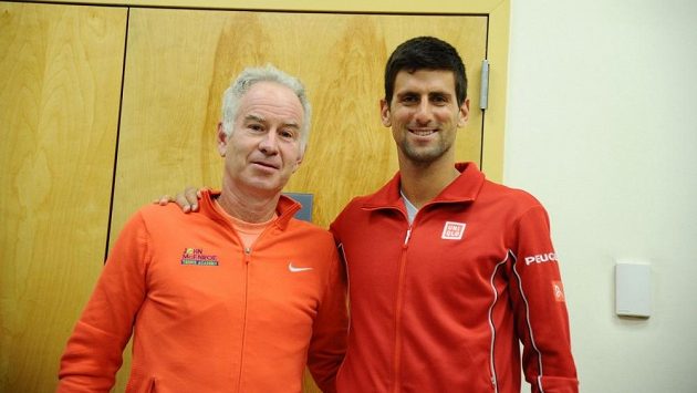 John McEnroe a Novak Djokovič. John McEnroe a Novak Djokovič.