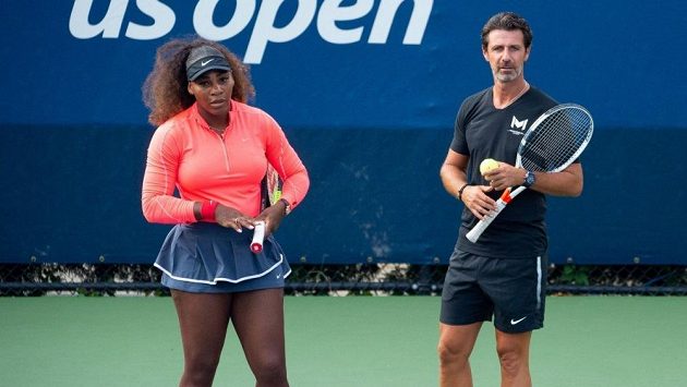 Serena Williamsová a trenér Patrick Mouratoglou. Serena Williamsová a trenér Patrick Mouratoglou.