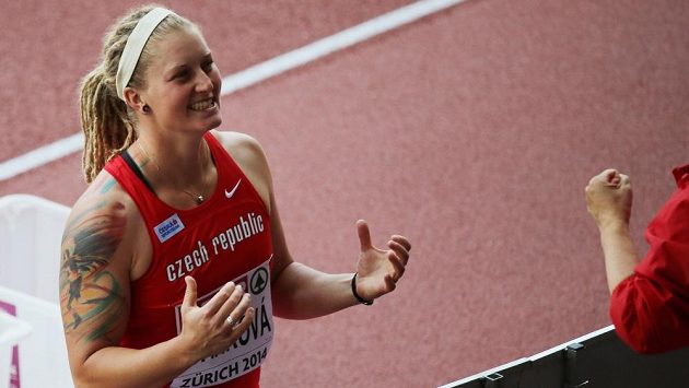 Radost diskařky Elišky Staňkové po postupu do finále mistrovství Evropy. Radost diskařky Elišky Staňkové po postupu do finále mistrovství Evropy.