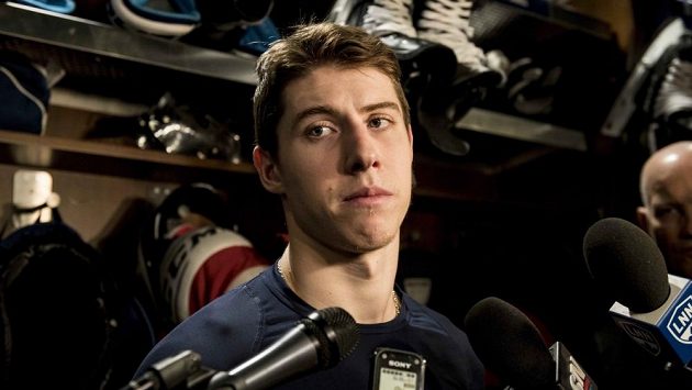 Kanadský hokejista Mitchell Marner. Kanadský hokejista Mitchell Marner.