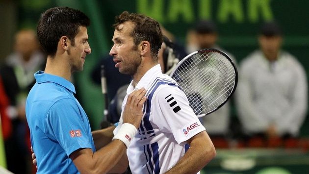 Radek Štěpánek s Novakem Djokovičem. Radek Štěpánek s Novakem Djokovičem.