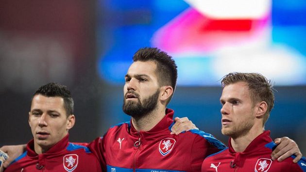Čeští fotbaloví reprezentanti před přátelským zápasem s Dánskem. Čeští fotbaloví reprezentanti před přátelským zápasem s Dánskem.