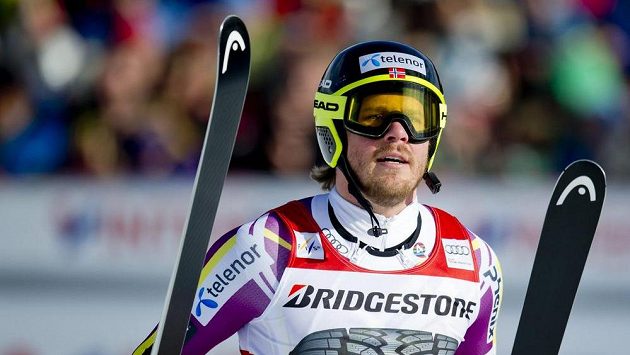 Kjetil Jansrud po dojezdu do cíle. Kjetil Jansrud po dojezdu do cíle.