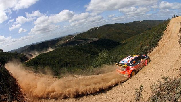 Martin Prokop s Fordem Fiesta WRC na trati Portugalské rallye. Martin Prokop s Fordem Fiesta WRC na trati Portugalské rallye.