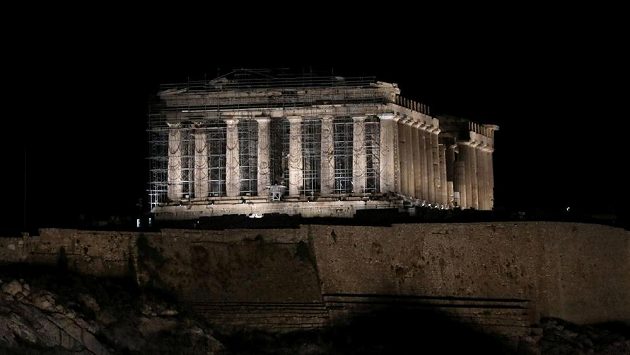 Noční Acropolis, ilustrační foto Atén. Noční Acropolis, ilustrační foto Atén.