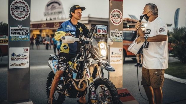 Libor Podmol na startu Řecké rallye. Libor Podmol na startu Řecké rallye.