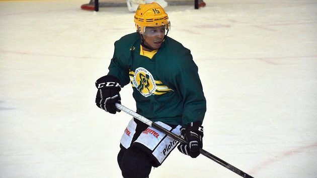 Nathan Robinson na prvním tréninku Vsetína. Nathan Robinson na prvním tréninku Vsetína.