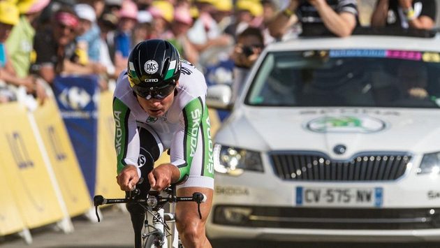 Jiří Ježek během časovky na Tour de France. Jiří Ježek během časovky na Tour de France.