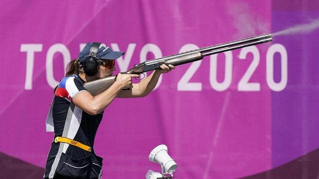 Barbora Šumová během olympijského závodu. Barbora Šumová během olympijského závodu.