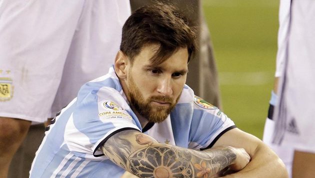 Lionel Messi po finále amerického šampionátu. Lionel Messi po finále amerického šampionátu.