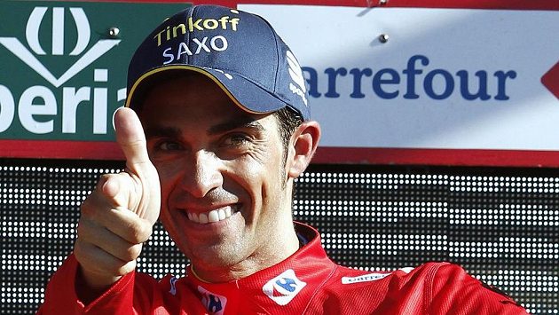 Španěl Alberto Contador, lídr Vuelty. Španěl Alberto Contador, lídr Vuelty.
