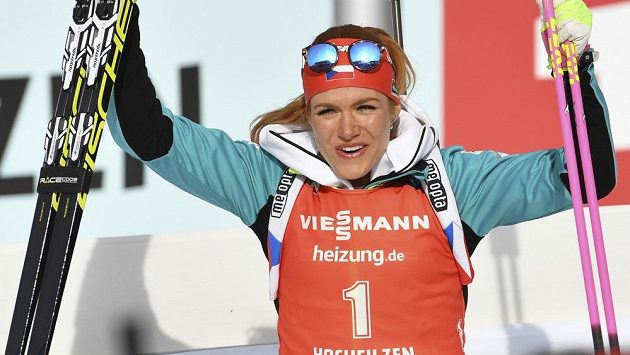 Gabriela Soukalová se po bojovném výkonu může radovat z další medaile. Gabriela Soukalová se po bojovném výkonu může radovat z další medaile.