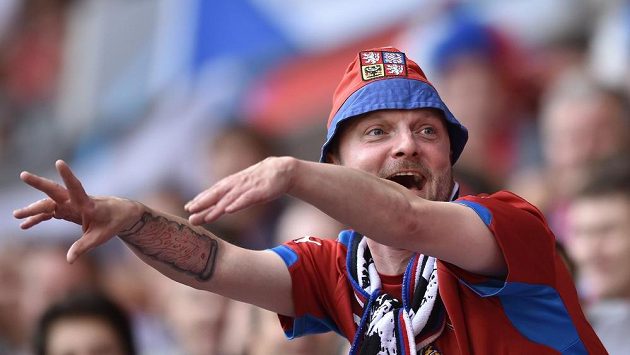 Český fanoušek fotbalové reprezentace. Český fanoušek fotbalové reprezentace.