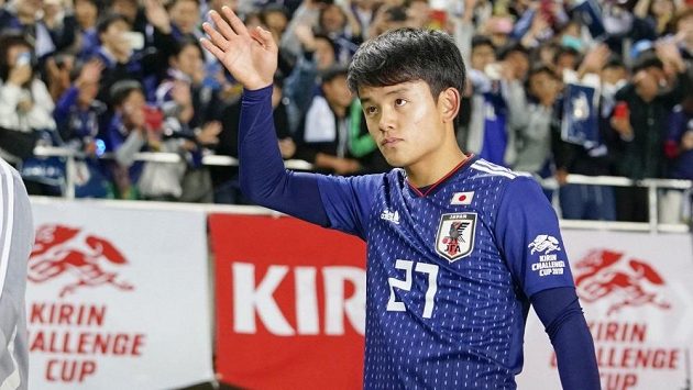 Nadějný japonský fotbalista Takefusa Kubo. Nadějný japonský fotbalista Takefusa Kubo.