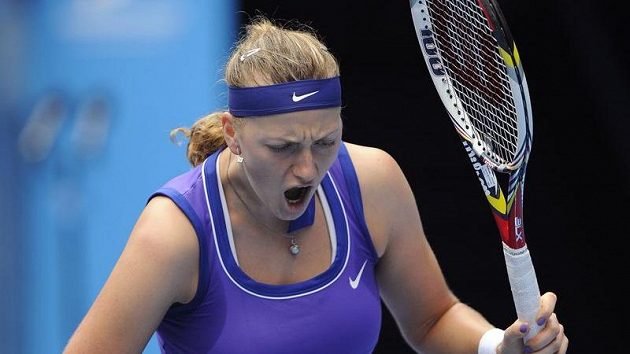 Emotivní reakce Petry Kvitové při čtvrtfinálovém duelu s Italkou Eerraniovou. Emotivní reakce Petry Kvitové při čtvrtfinálovém duelu s Italkou Eerraniovou.