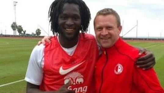 Romelu Lukaku na archivním snímku se Stanislavem Vlčkem. Romelu Lukaku na archivním snímku se Stanislavem Vlčkem.