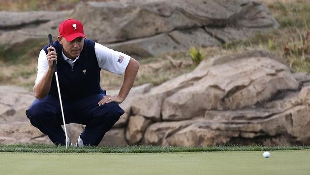 Bill Haas z týmu USA. Bill Haas z týmu USA.