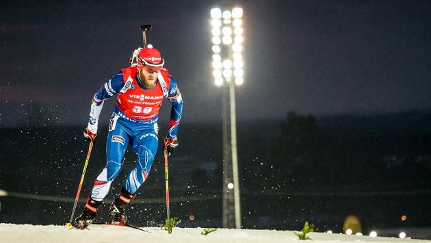 Michal Šlesingr při sprintu v Östersundu. Michal Šlesingr při sprintu v Östersundu.
