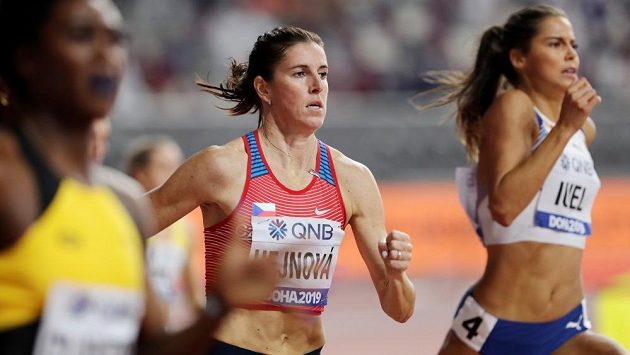Zuzana Hejnová v semifinále čtvrtky překážek na mistrovství světa v Dauhá. Zuzana Hejnová v semifinále čtvrtky překážek na mistrovství světa v Dauhá.