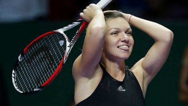 Rumunská tenistka Simona Halepová po výhře nad světovou jedničkou Serenou Williamsovou na Turnaji mistryň. Rumunská tenistka Simona Halepová po výhře nad světovou jedničkou Serenou Williamsovou na Turnaji mistryň.