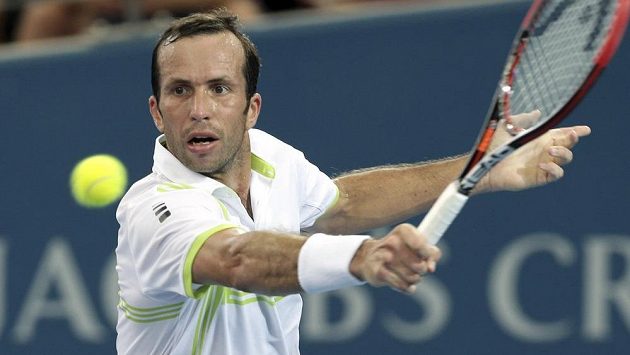 Radek Štěpánek na turnaji v Brisbane. Radek Štěpánek na turnaji v Brisbane.