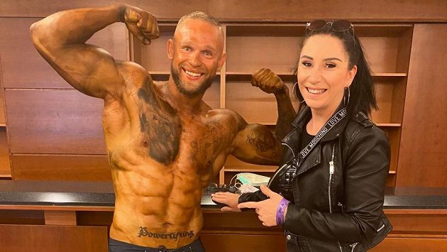 Jiří Tkadlčík a jeho žena Valerie na IFBB Diamond Cup Prague Jiří Tkadlčík a jeho žena Valerie na IFBB Diamond Cup Prague