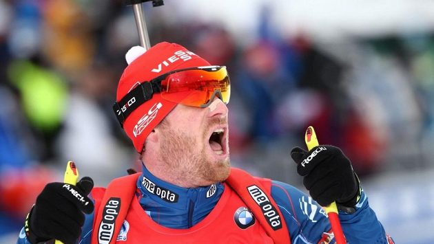 Vyčerpaný Michal Šlesingr na MS v Kontiolahti. Vyčerpaný Michal Šlesingr na MS v Kontiolahti.