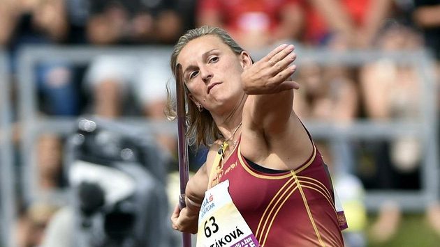 Oštěpařka Barbora Špotáková při mistrovství ČR v Táboře. Oštěpařka Barbora Špotáková při mistrovství ČR v Táboře.