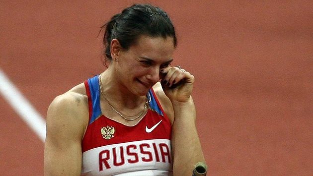 Ruská tyčkařka Jelena Isinbajevová. Ruská tyčkařka Jelena Isinbajevová.