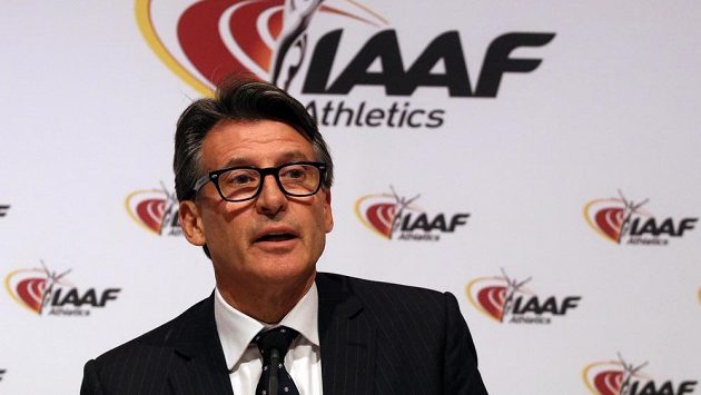Šéf IAAF Sebastian Coe po jednání ve Vídni. Šéf IAAF Sebastian Coe po jednání ve Vídni.