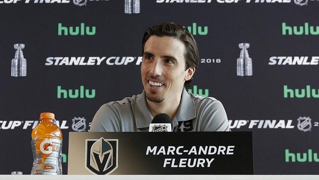 Marc-Andre Fleury na snímku z května. Marc-Andre Fleury na snímku z května.