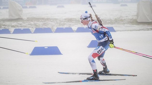 Eva Kristejn Puskarčíková při sprintu v Oberhofu. Eva Kristejn Puskarčíková při sprintu v Oberhofu.