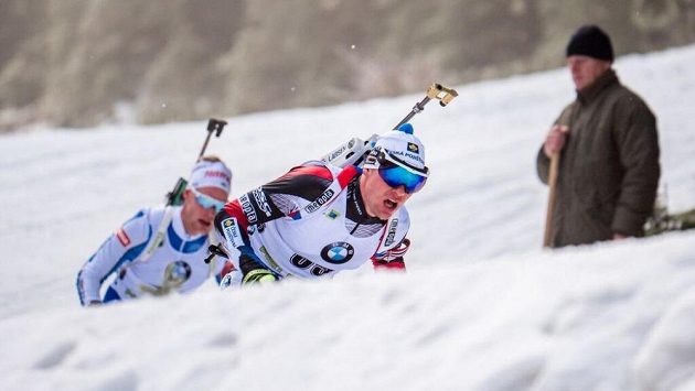 Michal Krčmář při vytrvalostním závodě na 20 km ve slovinské Pokljuce. Michal Krčmář při vytrvalostním závodě na 20 km ve slovinské Pokljuce.