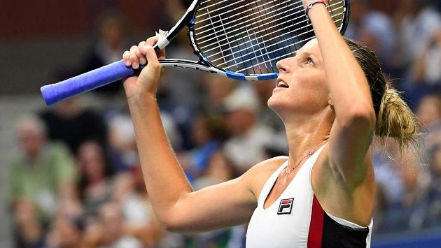 Dobojováno. Karolína Plíšková si užívá postup do finále US Open. Dobojováno. Karolína Plíšková si užívá postup do finále US Open.