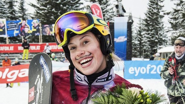 Snowboardkrosařka Eva Samková. Snowboardkrosařka Eva Samková.
