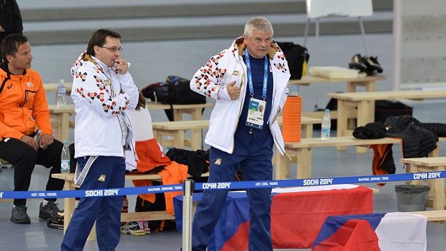 Tomáš Rak (vlevo) a trenér Petr Novák Tomáš Rak (vlevo) a trenér Petr Novák