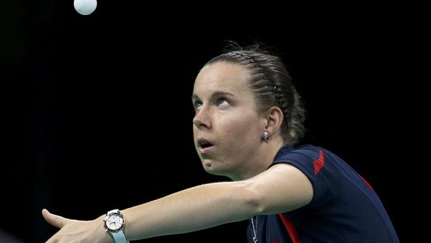 Česká stolní tenistka Iveta Vacenovská. Česká stolní tenistka Iveta Vacenovská.