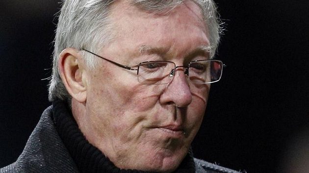 Zachmuřený trenér Manchesteru United Alex Ferguson Zachmuřený trenér Manchesteru United Alex Ferguson