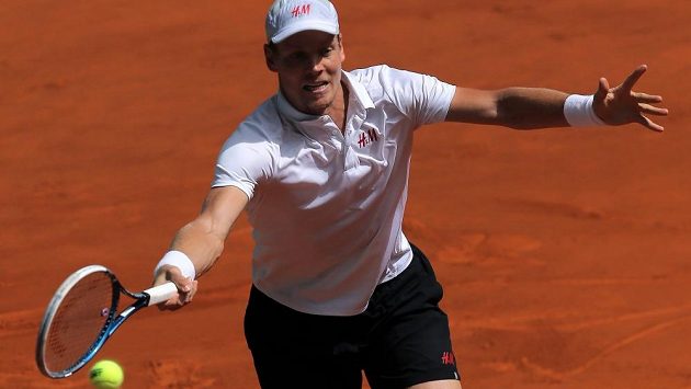 Tomáš Berdych na antukovém turnaji v Madridu. Tomáš Berdych na antukovém turnaji v Madridu.