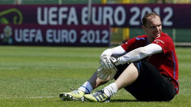Jaroslav Drobný na tréninku fotbalové reprezentace. Jaroslav Drobný na tréninku fotbalové reprezentace.