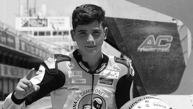 Motocyklový závodník Hugo Millán Motocyklový závodník Hugo Millán