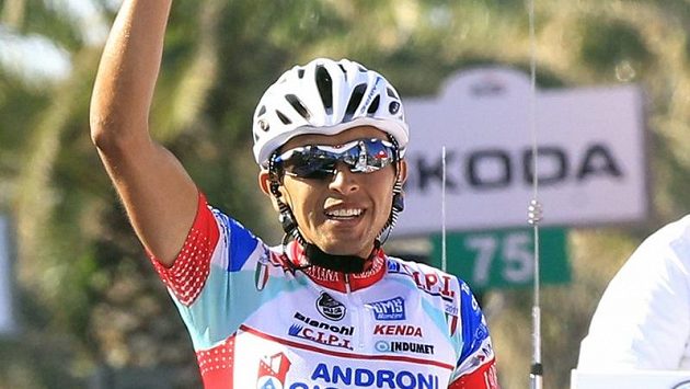 Vítěz 6. etapy Giro d'Italia Miguel Chavez z Kolumbie Vítěz 6. etapy Giro d'Italia Miguel Chavez z Kolumbie