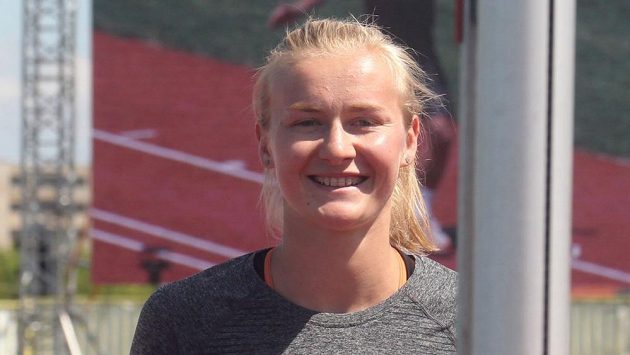 Výškařka Michaela Hrubá při extralize v Plzni. Výškařka Michaela Hrubá při extralize v Plzni.