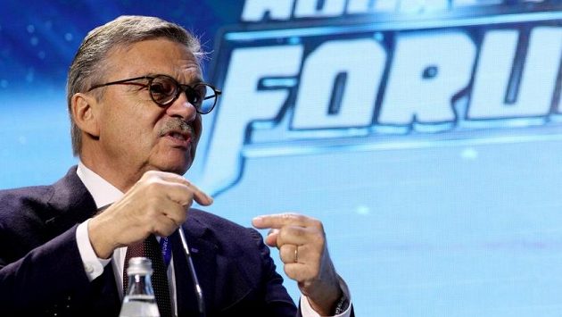 Prezident Mezinárodní hokejové federace René Fasel. Prezident Mezinárodní hokejové federace René Fasel.