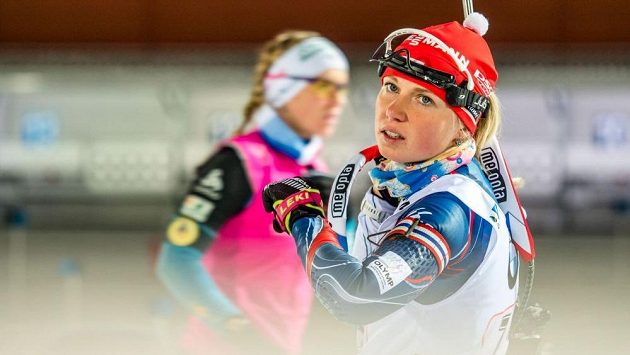 Česká biatlonistka Eva Puskarčíková Česká biatlonistka Eva Puskarčíková