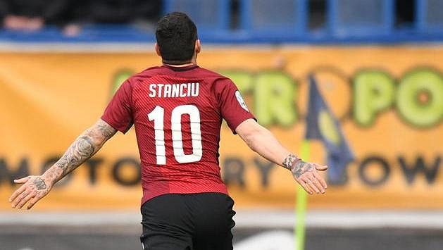 Sparťan Nicolae Stanciu se raduje z gólu v Teplicích. Sparťan Nicolae Stanciu se raduje z gólu v Teplicích.
